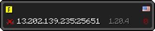 Userbar 320x64 in minecraft style for 13.202.139.235:25651