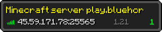 Userbar 320x64 in Minecraft-Stil für den Server 45.59.171.78:25565