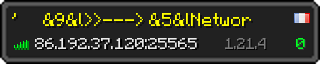 Userbar 320x64 in minecraft style for 86.192.37.120:25565