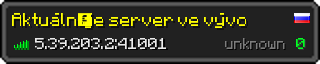 Userbar 320x64 in Minecraft-Stil für den Server 5.39.203.2:41001