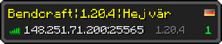 Userbar 320x64 in minecraft style for 148.251.71.200:25565