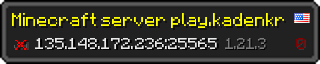 Userbar 320x64 in Minecraft-Stil für den Server 135.148.172.236:25565