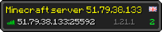 Userbar 320x64 in minecraft style for 51.79.38.133:25592