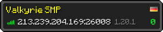 Userbar 320x64 in minecraft style for 213.239.204.169:26008