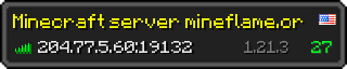 Userbar 320x64 in Minecraft-Stil für den Server 204.77.5.60:19132