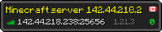 Userbar 320x64 in minecraft style for 142.44.218.238:25656