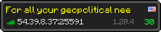 Userbar 320x64 in Minecraft-Stil für den Server 54.39.8.37:25591