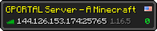 Userbar 320x64 in Minecraft-Stil für den Server 144.126.153.174:25765