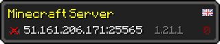 Юзербар 320x64 у стилі майнкрафт для сервера 51.161.206.171:25565