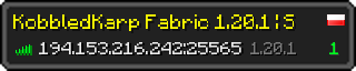 Userbar 320x64 in Minecraft-Stil für den Server 194.153.216.242:25565