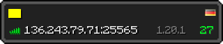 Userbar 320x64 in minecraft style for 136.243.79.71:25565