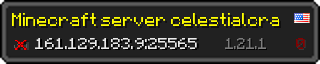 Userbar 320x64 in minecraft style for 161.129.183.9:25565