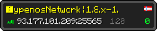 Userbar 320x64 in minecraft style for 93.177.101.209:25565