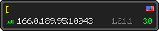 Userbar 320x64 in minecraft style for 166.0.189.95:10043