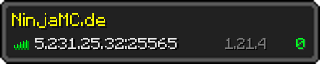 Userbar 320x64 in minecraft style for 5.231.25.32:25565