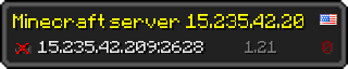 Userbar 320x64 in minecraft style for 15.235.42.209:2628