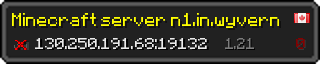 Userbar 320x64 in Minecraft-Stil für den Server 130.250.191.68:19132