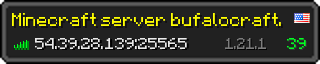 Userbar 320x64 in Minecraft-Stil für den Server 54.39.28.139:25565