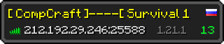 Userbar 320x64 in minecraft style for 212.192.29.246:25588