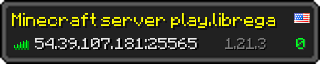 Userbar 320x64 in Minecraft-Stil für den Server 54.39.107.181:25565