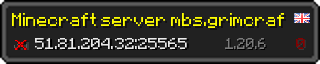 Userbar 320x64 in minecraft style for 51.81.204.32:25565