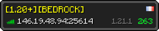 Userbar 320x64 in minecraft style for 146.19.48.94:25614