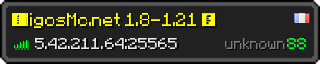 Userbar 320x64 in minecraft style for 5.42.211.64:25565