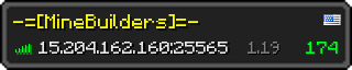 Userbar 320x64 in minecraft style for 15.204.162.160:25565