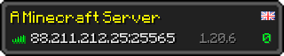 Userbar 320x64 in minecraft style for 88.211.212.25:25565