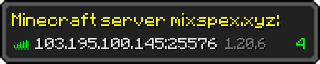 Userbar 320x64 in Minecraft-Stil für den Server 103.195.100.145:25576