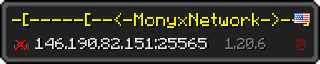 Userbar 320x64 in minecraft style for 146.190.82.151:25565