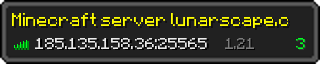 Userbar 320x64 in Minecraft-Stil für den Server 185.135.158.36:25565