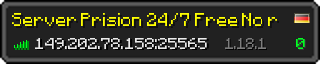 Userbar 320x64 in Minecraft-Stil für den Server 149.202.78.158:25565