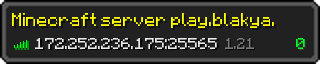 Userbar 320x64 in Minecraft-Stil für den Server 172.252.236.175:25565