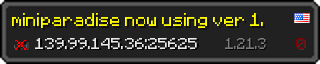 Userbar 320x64 in Minecraft-Stil für den Server 139.99.145.36:25625