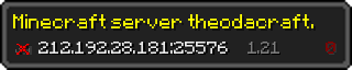 Userbar 320x64 in Minecraft-Stil für den Server 212.192.28.181:25576