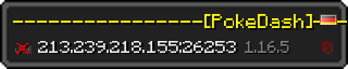 Userbar 320x64 in Minecraft-Stil für den Server 213.239.218.155:26253