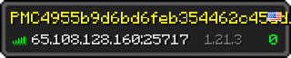 Userbar 320x64 in minecraft style for 65.108.128.160:25717