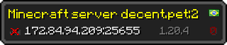 Userbar 320x64 in minecraft style for 172.84.94.209:25655