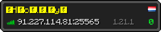 Userbar 320x64 in Minecraft-Stil für den Server 91.227.114.81:25565