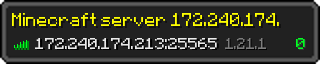 Userbar 320x64 in Minecraft-Stil für den Server 172.240.174.213:25565