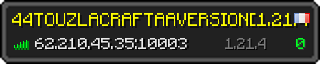 Userbar 320x64 in minecraft style for 62.210.45.35:10003