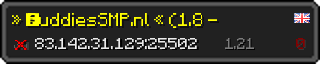 Userbar 320x64 in minecraft style for 83.142.31.129:25502