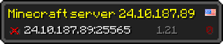 Userbar 320x64 in minecraft style for 24.10.187.89:25565