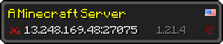 Userbar 320x64 in Minecraft-Stil für den Server 13.248.169.48:27075