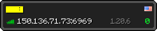 Userbar 320x64 in minecraft style for 150.136.71.73:6969