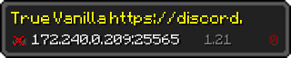 Userbar 320x64 in minecraft style for 172.240.0.209:25565