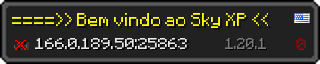 Userbar 320x64 in minecraft style for 166.0.189.50:25863