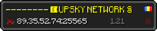 Userbar 320x64 in minecraft style for 89.35.52.74:25565