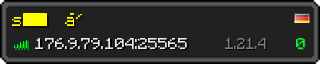 Userbar 320x64 in Minecraft-Stil für den Server 176.9.79.104:25565